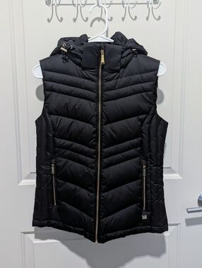 MICHAEL Michael Kors Down Hooded Puffer Vest - Women's S